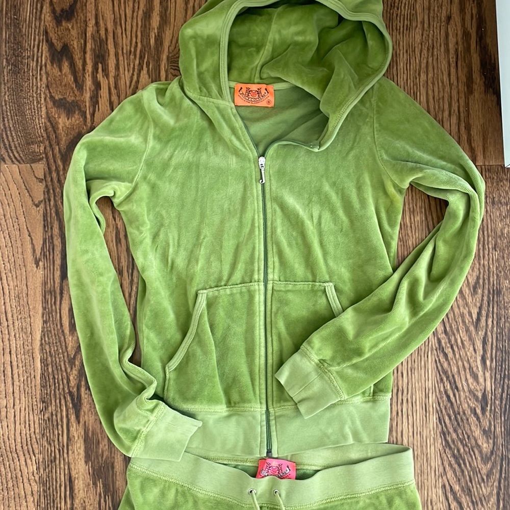 Green apple Juicy Couture track suit
